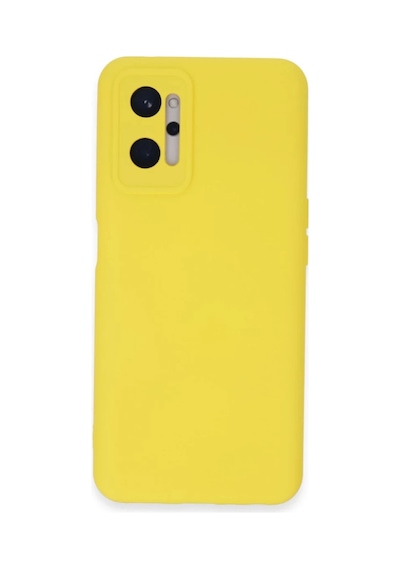Realme 9i 4g Uyumlu Kılıf Nano İçi Kadife Silikon - Sarı