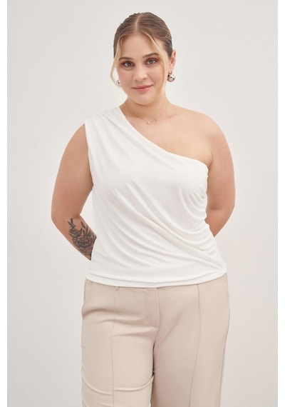 Myline Tek Omuz Drapeli Top-1759-beyaz Beyaz