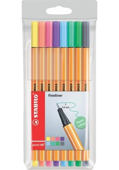 STABİLO FİNELİNER KALEM SETİ 8 RENK 88/8/1 PASTEL
