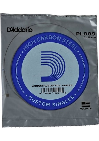 D'addario Pl009 Elektro Ve Akustik Tek Tel. E- Mi . Hıgh Carbon S