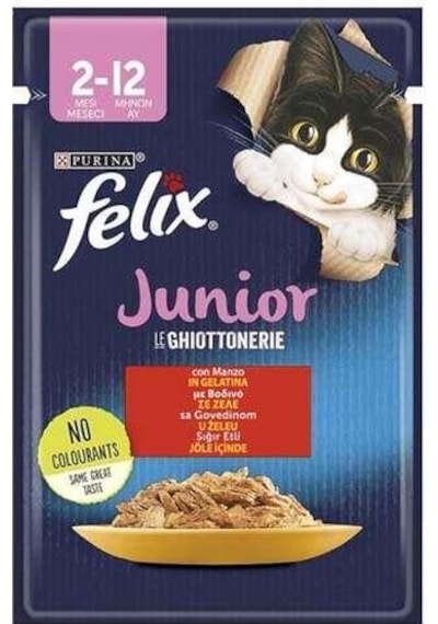 Purina Felix Sığır Etli Pouch Yavru Kedi Maması 85 G