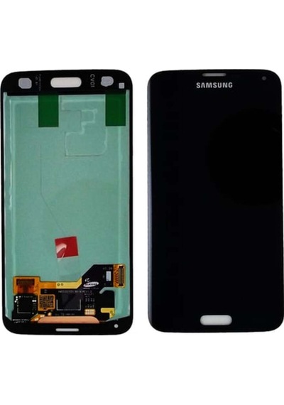 Samsung Galaxy Uyumlu  S5 G900 Lcd Ekran Dokunmatik Siyah Orta Tuşlu