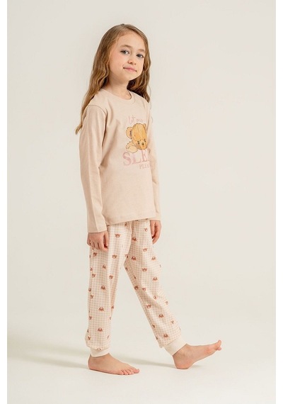 Roly Poly Rp3915-g Kız Çocuk Pijama Takımı Pudra Roly Poly Rp3915-g Kız Çocuk Pijama Takımı Pudra