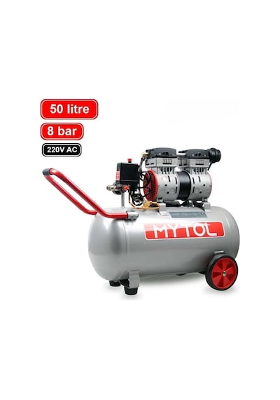 Mytol 50 Lt Sessiz Hava Kompresörü 8 Bar 1.0 Hp - My14ews50b