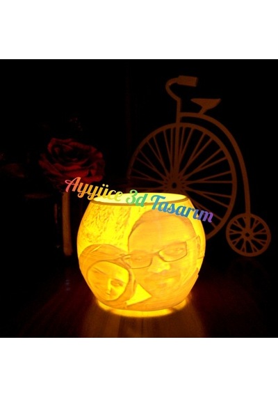 3D Kişiye Özel Led Mumluk