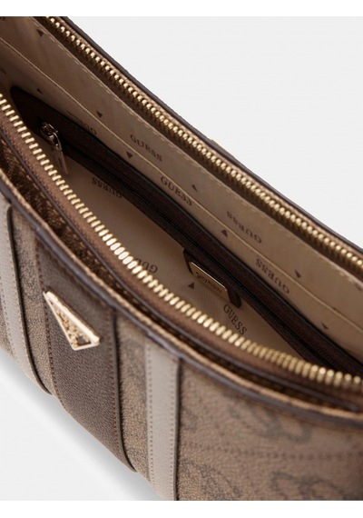 Guess Noelle Iı Üstten Fermuarlı Kadın Kahverengi Omuz Çantası Hwss9672180-lgw