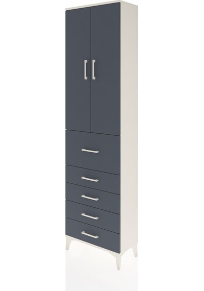 Arges Dolap 2 Raflı 5 Çekmeceli 2 Kapaklı 60x30x221 Aytaşı-an... Aytaşı