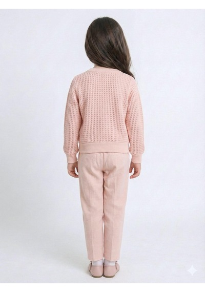 Xo Kids Kız Çocuk 3lü Alt Üst Takım 4-7 Yaş 52127 Pudra