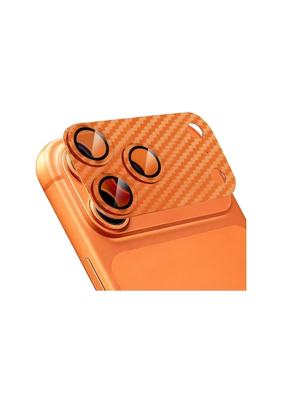 İphone 17 Pro Max Premium Ar+ Af+ Çerçeveli Tam Koruma Carbon Fiber Tasarım Kamera Lens Koruyucu