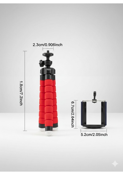 2 Adet Esnek Ahtapot Tripod Seti - Telefon Ve Kamera Uyumlu Masaüstü Stand