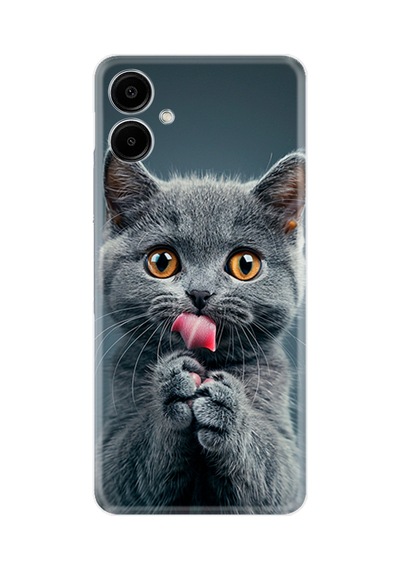 Samsung Galaxy Uyumlu - A06 Kılıf Boutique Baskılı Resimli Komik Kedi Pcode -008