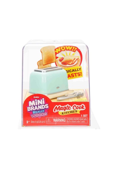 Mini Brands Magic Cook Kitchen Tost Makinesi Mini Mutfak Seti Çalışan Minyatür Oyuncak 3+
