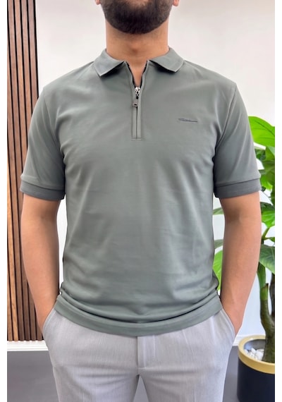 Erkek Pamuklu Soft Polo Yaka Tişört Yeşil Edw500