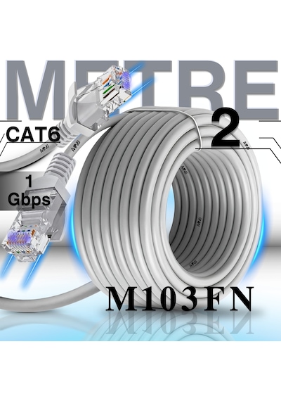 Mn6 M103fn 2 Metre Ethernet Kablo/utp/gigabit Destekli/2 Metre Cat6 Kablo/iç Mekan Uyumlu