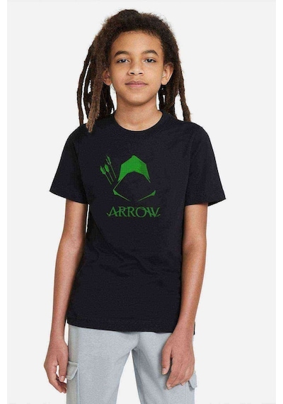 Tshirthane Arrow The Hood Baskılı Unisex Çocuk Siyah T-Shirt