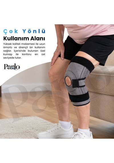 Ligament Ve Patella Destekli Dizlik 1 Çift Ayarlanabilir Spiral Balenli Ortopedik Diz Desteği