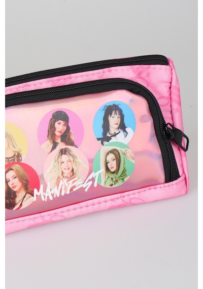 X Dekomus Lisanslı Manifest Toz Pembe Collection Kalem Çantası Altın