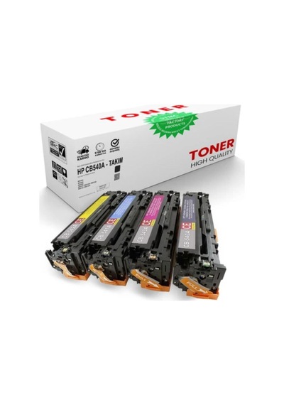 Hp Cb540A/41A/42A/43A Uyumlu 4'Lü Set Toner /Wb/125A/Cp1510/Cp121