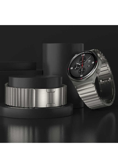 Galaxy Watch 46mm Uyumlu Krd-35 22mm Metal Fzd Kordon-gri