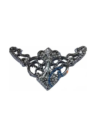 Menteşe Dekoratif Köşe Süsü, Köşelik - Küçük, 19x34mm, Nikel, 100 Adet Diğer