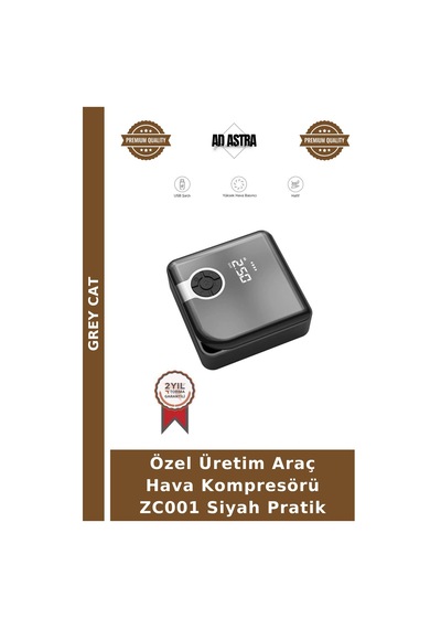 Özel Üretim Araç Hava Kompresörü Zc001 Siyah Pratik