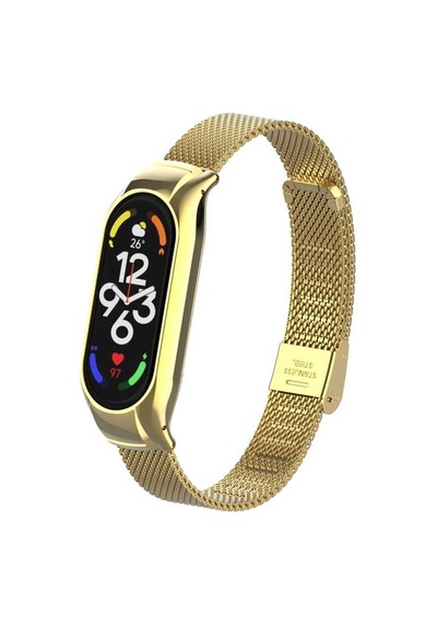 Xiaomi Mi Band 7 Uyumlu Krd-06 Metal Ardx Kordon-gold