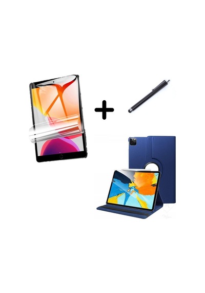 Apple Uyumlu iPad Air 13inç M2 2024 Kılıf Dönen Tablet Kilifi Ekran Koruyucu+kalem A2898 A2899 A2900 Kılıf