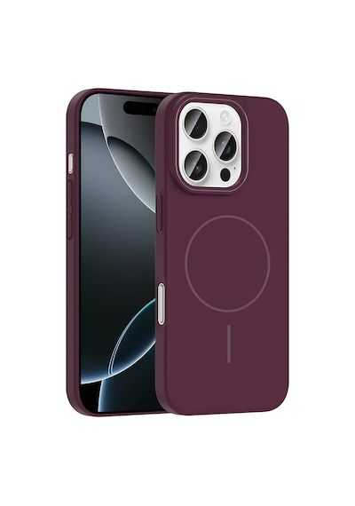 Apple iPhone Uyumlu 16 Pro Max Kılıf İnce Magsafe Kamera Yükseltili Yumuşak Silikon Pazarplus Siyah