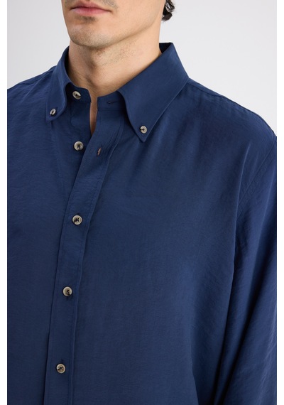 D'S Damat Ds Damat Comfort İndigo Düz Gömlek 6hc020302304m Çok Renkli