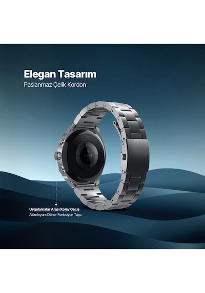 Ttec 2SW08 Tempus Pro S 45 MM Amoled Ekranlı Yuvarlak Metal Kasa