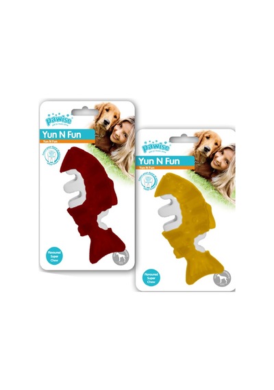 Pawise - 792 - Yum N Fun Balık Aromalı Çiğneme Köpek Oyuncağı - Edntrend - 12,5 Cm