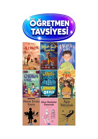 Ortaokul Okuma Seti 9 Kitap Ali Nazik,yıldızlı Gece Tiyatrosu,müziğin Rengi,bir Oyunun İçinde Miyiz ,ekonomi Okulu