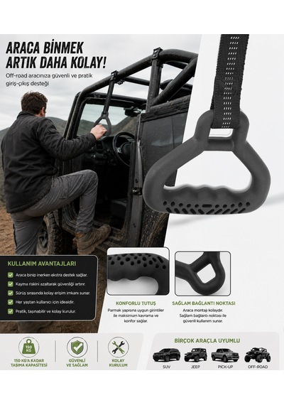 Çok Amaçlı Ergonomik Destek Tutamağı Siyah 2 Adet Al5877