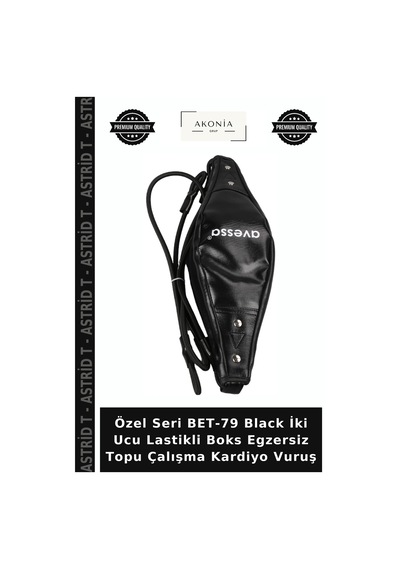 Özel Seri Bet-79 Black İki Ucu Lastikli Boks Egzersiz Topu Çalışma Kardiyo Vuruş Siyah