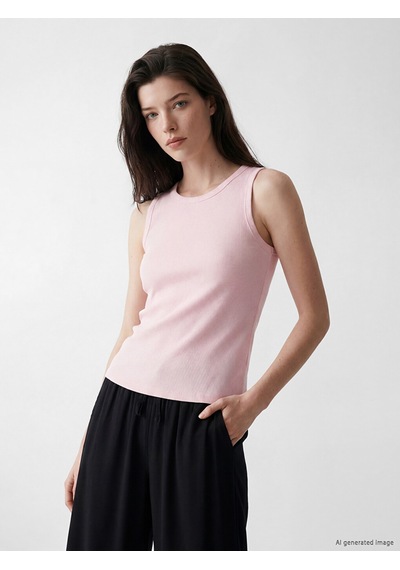 Lcw Comfort Pembe Bisiklet Yaka Kadın Atlet