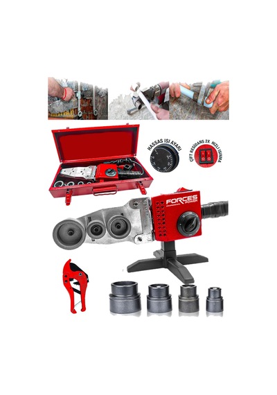 Pro Müller 2 Residanslı Isı Ayarlı Pprc Plastik Boru Kaynak Makinesi Metal Çantalı Set+özel Makas