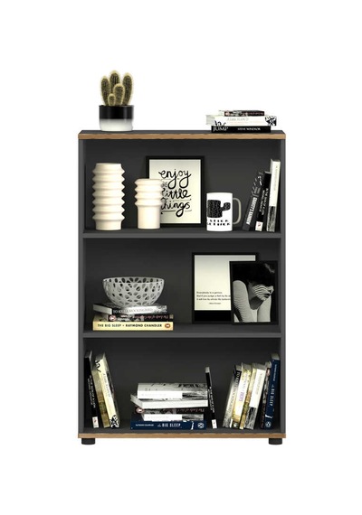 Rio 3 Raflı Kitaplık - Antrasit/kontra 72x109x34 Cm Antrasit