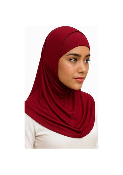Aldaıyr Hijab 2 Parça Likra Kumaş Bordo