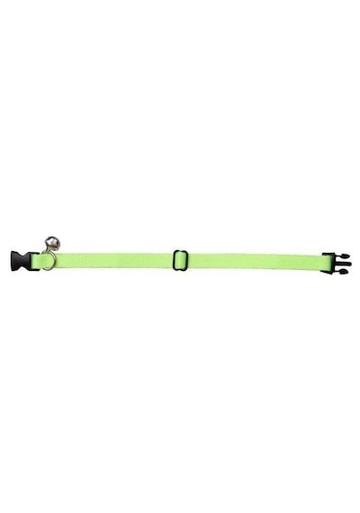 Toptan 10 Adet Neon Sarı Zilli Ayarlanabilir Kedi Boyun Tasması 22-30 Cm-21504