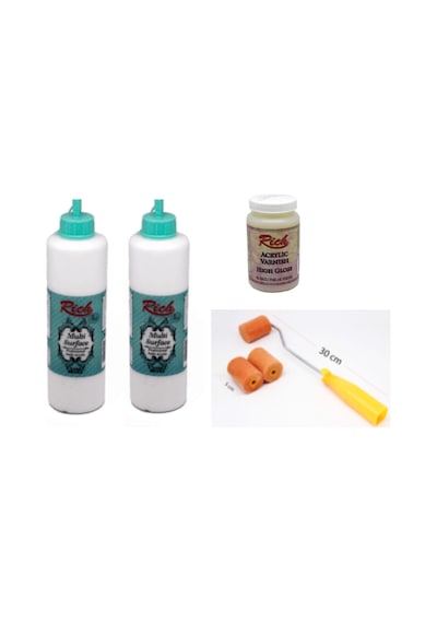 Rich Multi Surface Boya 2 Adet 500 Cc. Beyaz +Set