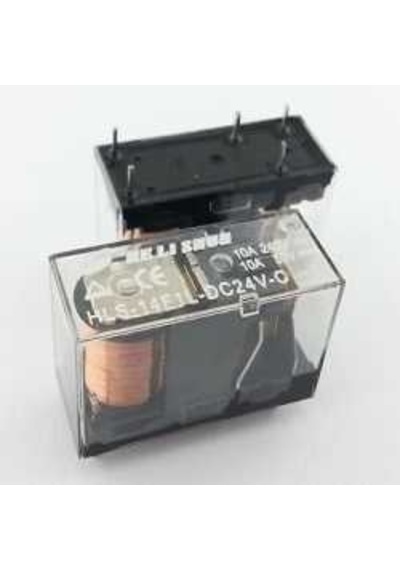 24Volt 10Amper Şeffaf Tek Kontak Röle 5  Pin