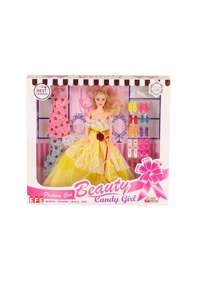 207 Ayakkabı Setli Candy Girl Bebek -efe Toys - Izbp-890639 1 Adet