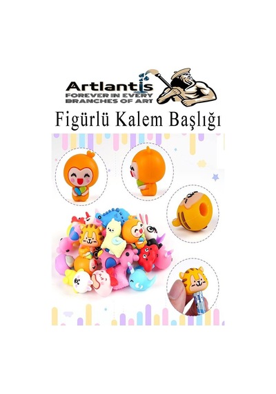 Kalem Başlığı Figürlü 10 Adet Kalem Süsü Kızlar İçin Değişik Karkatür Hayvan Silikon Kalem Başlığı Sevimli Kalem Başlıkları