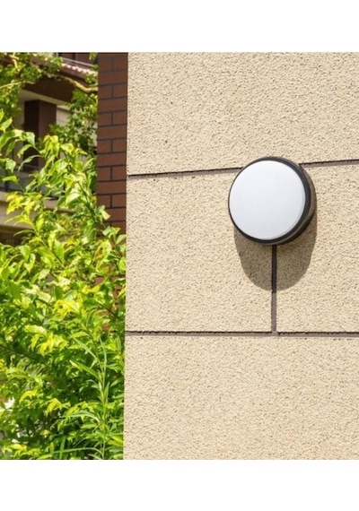 Horoz Artos 20w Yuvarlak Siyah Led Nem Su Geçirmez Banyo Bahçe Modern Tavan Lambası Beyaz Işık 6500k Siyah