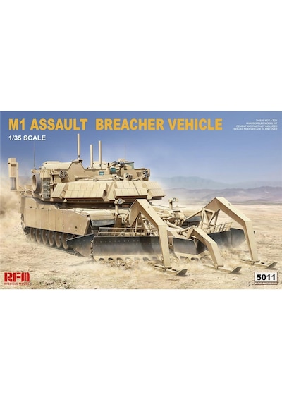 Rfm 5011 1/35 Ölçek, M1 Abv Mayın Temizleme Aparatlı, Taarruz İhlal Tankı, Plastik Model Kiti-55492
