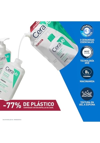 Tr Temizleyici Seramid Içeren Normal Ve Yağlı Ciltler Için Yüz Ve Vücut Yeniden Dolum Paketi 562 Ml