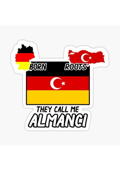 Almancı Gurbetci Sticker Yapıştırma 16Cm