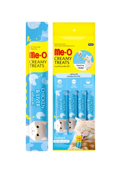 Me-o Creamy Treats Tavuk Ve Ciğerli Kedi Ödül Maması 4 X 15 Gr