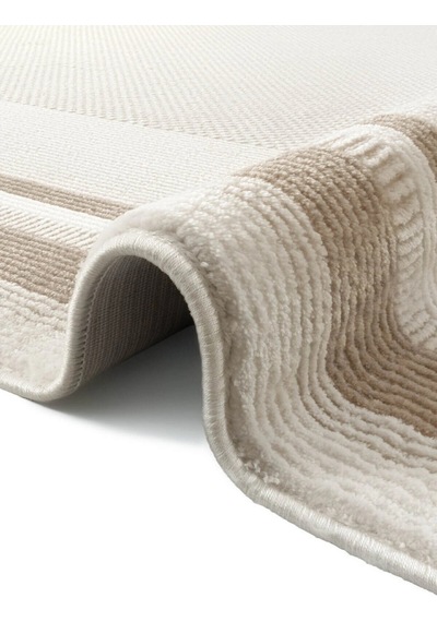 Hoom Rugs Vizyon 3506 Bej Vizon Çerçeveli Modern Akrilik Halı Bej - Vizon