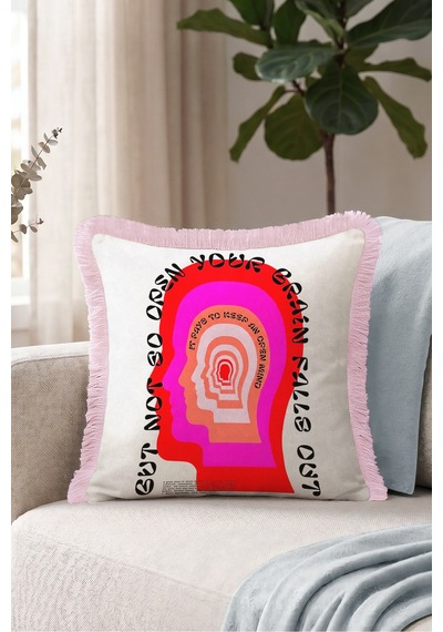 Pop Art Soyut Yüz Figürlü Saçaklı Yastık Kılıfı - Retro Sanatsal Modern Krem Püsküllü Kırlent Kılıfı Kadim Ufuk Halo Pop Art Soyut Yüz Figürlü Saçaklı Yastık Kılıfı - Retro Sanatsal Modern Krem Püsküllü Kırlent Kılıfı Kadim Ufuk Halo